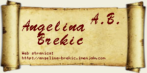 Angelina Brekić vizit kartica